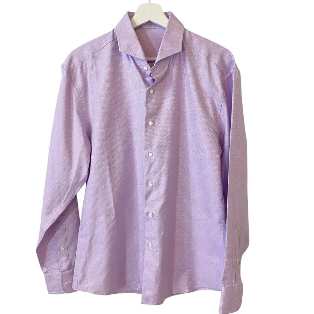 Tailored Purple Button Down Dress Shirt